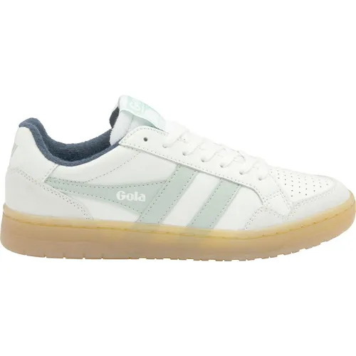 Gola Damen Eagle 86 Sneaker - Weiß/Surf/Marineblau, 37 EU - Damen-Outdoor-Fitnessschuhe mit atmungsaktivem Futter für optimalen Tragekomfort und frischen Füßen bei jedem Schritt.