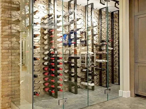 Weinkeller Weinlagerregal aus Edelstahl – Modernes Flaschenregal - Praktisches Weinregal mit mehr als 6 Regalfächern, ideal für Esszimmer, Küche oder Wohnzimmer. Schickes Design in Schwarz für stilvolle Weinpräsentation.