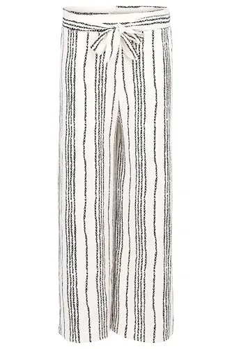 malito more than fashion Damen Sommerhose - lockere weich fließende Strandhose - Bequeme Freizeithose - Trendige Boho Marlenehose HC701 - (Weiß)