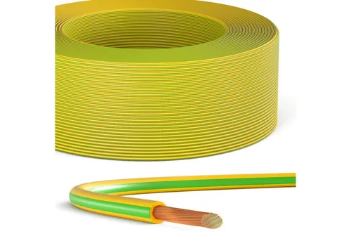HB-DIGITAL PVC Aderleitung H07V-K 6mm2 - Solarkabel für flexible Installation, ideal für Schalt- und Verteilungsanlagen mit hervorragender Temperaturbeständigkeit von -30°C bis +80°C.