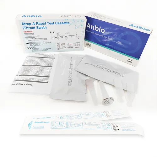 Anbio 2x Strep A Test Streptokokken Schnelltest mit Rachenabstrich Selbsttest