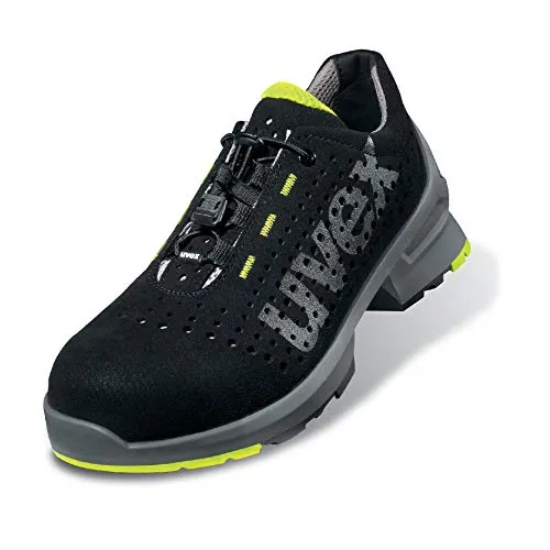uvex 1 Halbschuhe S1 schwarz, gelb Weite 10 Gr. 45 - Arbeits- & Schutzkleidung mit 100 % metallfreier Zehenschutzkappe und optimiertem Tragekomfort durch uvex climazone Technologie. Ideal für Sicherheit und Flexibilität im Arbeitsalltag.