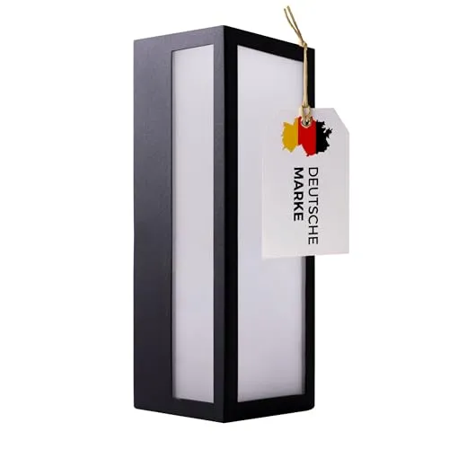 max K O M F O R T Außenwandleuchte mit Mikrowellen-Bewegungssensor E27 IP44 - Moderne Sensor-Wandleuchte für Garten und Eingangsbereich, erkennt Bewegungen zuverlässig durch Mikrowellen-Technologie und ist wetterfest für den dauerhaften Außeneinsatz.