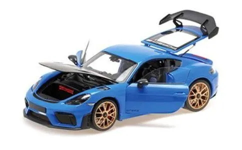 Minichamps Porsche Cayman GT4 RS 2024 - Blau mit Weissach Paket - Maßstabsmodell im Maßstab 1:18, detailgetreue Nachbildung für Sammler und Autofans, ideal für die Vitrine.