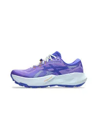 ASICS Trabuco 14 Damen Trailschuh - lila, blau, Größe 38 - Erlebe Abenteuer mit dem ASICS Trabuco 14 Trailschuh! Ideal für unebenes Gelände, bietet er perfekten Grip und Tragekomfort dank leichtem Synthetik-Obermaterial und strapazierfähiger Gummilaufsohle.