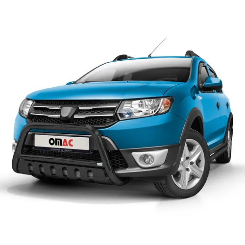 Frontbügel für Dacia Sandero Stepway 2012-16 - Robuster Schutz in Schwarz - Robuster Frontschutzbügel aus Edelstahl für Dacia Sandero Stepway. Ideal für den täglichen Einsatz, rostfrei und langlebig, bietet zusätzlichen Schutz für Ihr Fahrzeug.