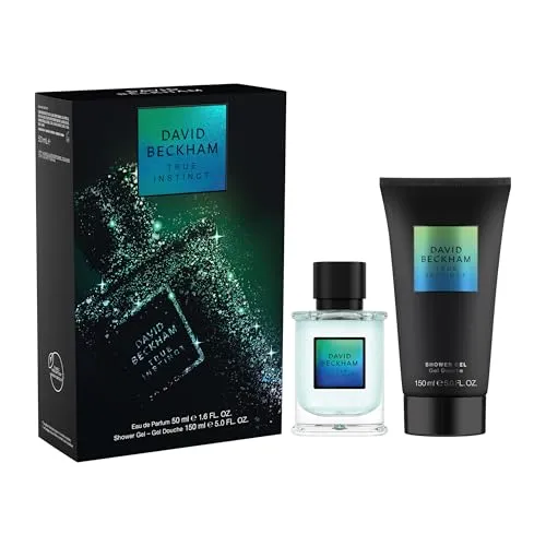 David Beckham True Instinct Eau de Parfum und Duschgel Körperspray-Geschenkset für Männer, faszinierender, verführerischer Duft, 50 ml + 150 ml