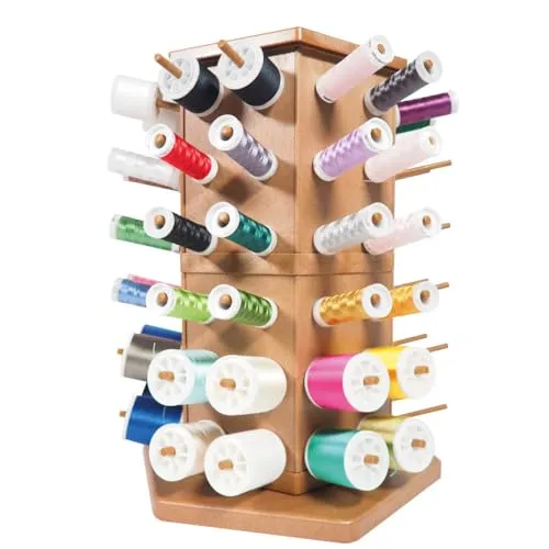 Phönix Garnturm (drehbar) Nähgarn - Nähgarne - Drehbarer Garnturm für bis zu 72 Garnrollen, ideal zur farblichen Sortierung und schnellen Zugänglichkeit.