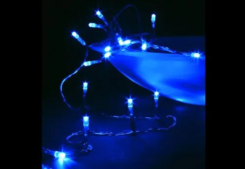 10er LED Lichterkette blau Batteriebetrieb BI11571