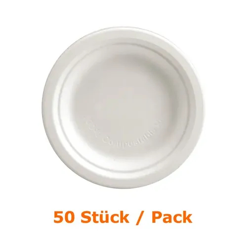 Einwegteller NatureStar BIO Zuckerrohr Ř 260 mm 50 Stück lebensmittelecht, umweltfreundlich, Packabgabe 41026