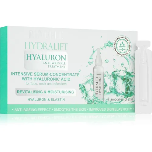Revuele Hydralift Hyaluron Ampoules Intensive Serum Concentrate intensives feuchtigkeitsspendendes Serum für Gesicht, Hals und Dekolleté 7x2 ml