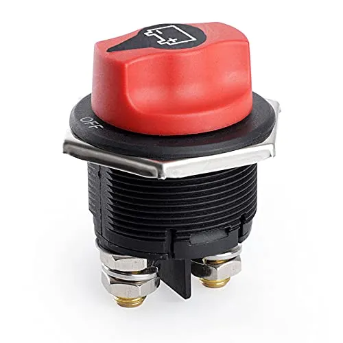 Tawveml Batterieschalter 12-24V 200A On-Off Power Kill Batterietrennschalter Akku Hauptschalter Stromschalter Wasserdicht für Boot Motorrad Yacht Auto KFZ Bus RV UTV-Fahrzeug