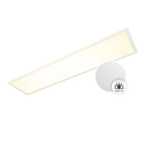Xtend EcoLight LED Panel 120x30 cm Neutralweiß 4000K 36W dimmbar 0-10V 3960lm UGR19 Blendarm Rasterleuchte Slim Alu Deckenleuchte Netzteil PLs3.0