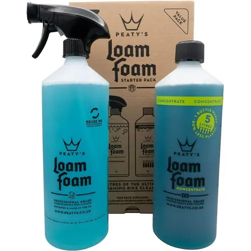 Peaty's Loam Foam Fahrradreiniger Starter Pack - Fahrrad-Pflegemittel für eine gründliche Reinigung, schaumige Formel entfernt Schmutz und ist umweltfreundlich.