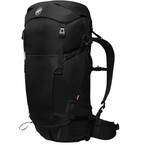 Mammut Lithium 40 schwarz 40 L - Vielseitiger Rucksack für Abenteuer - Rucksäcke mit anpassbarer Rückenlänge, gefertigt aus über 89% Recyclingmaterialien, inklusive abnehmbarer Regenhülle und Mobiltelefon-Tasche am Hüftgurt.