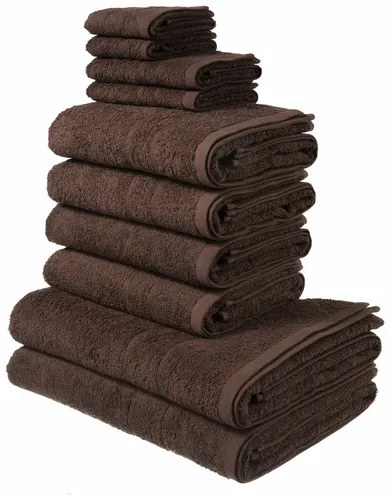 OTTO home Handtuch Set Inga, 10-teilig, 100% Baumwolle, weich und stilvoll - Das 10-teilige Handtuch Set »Inga« von OTTO home bietet eine elegante Lösung für dein Badezimmer. Mit verschiedenen Größen und feiner Bordüre ist es ideal für jeden Bedarf und lässt sich perfekt kombinieren.