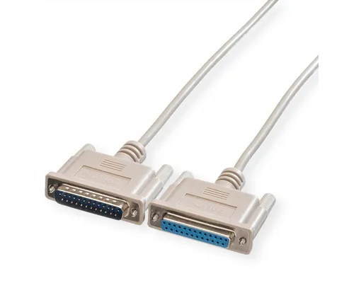 ROLINE RS232 Kabel ST-BU Computer-Kabel, D-Sub 25-polig (DB-25) Männlich (Stecker), D-Sub 25-polig (DB-25) Weiblich (Buchse) (180.0 cm)