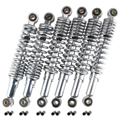 Tieferlegung Set 6x Stoßdämpfer chrom 4x 280mm + 2x 260mm für Simson DUO