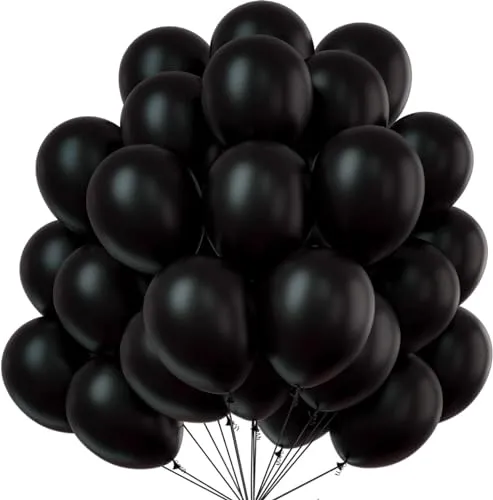 50x Luftballons schwarz in schwarz von TK Gruppe Timo Klingler