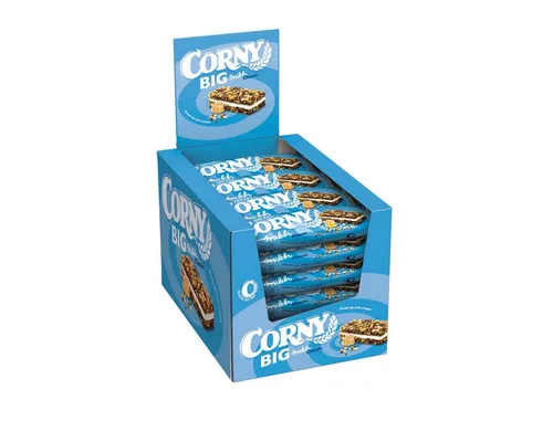 CORNY Cerealien, Corny Milch Der Große Classic Milchcreme und Bienenhonig 40g 24er Pack - Genießen Sie den leckeren Corny Milch Der Große Classic mit luftigen Kakaocrispies und einer cremigen Füllung. Ideal für den Snack zwischendurch – perfekt für alle, die es knusprig und süß mögen!