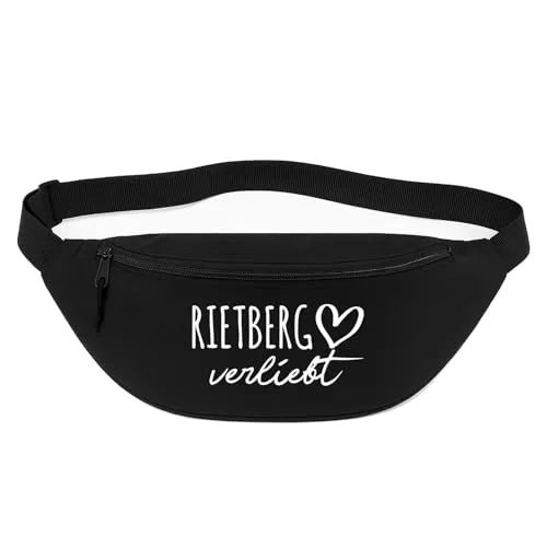 Huuraa Bauchtasche Rietberg verliebt Geschenk 2,5 Liter Black Crossbody Bag Rietberg Geschenkidee