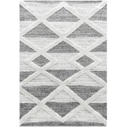 Teppich PISA 4709 GREY, 120 x 170 cm - Skandinavischer Hochflorteppich im Boho-Design, ideal für Allergiker. Mit 3D-Effekt, waschbar und für Fußbodenheizung geeignet – bringt Gemütlichkeit in jedes Zimmer!