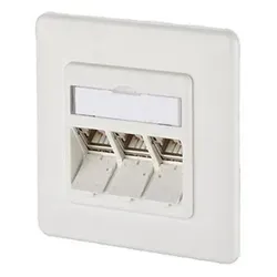 METZ CONNECT BTR Netcom Datenanschlussdose 3xRJ45 E-DATModu - Modulare Anschlussdose für passive Netzwerkinfrastrukturen, ideal für 10 Gbit Netzwerke und PoE bis 90W. Hochwertige Qualität und einfache Installation ohne Spezialwerkzeuge.