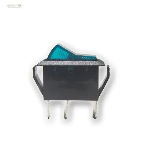 Wippenschalter 1-polig, blaue Wippe, 12V/20A Kfz Wippschalter Schalter blau