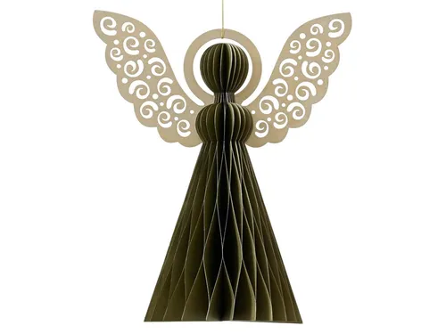 Decoris season decorations Dekofigur Engel grün 40cm