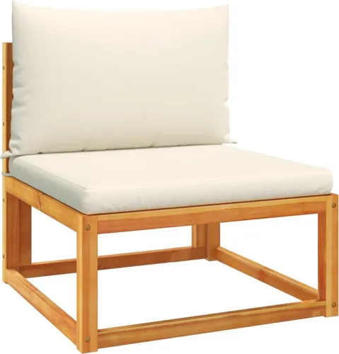 vidaXL Gartensessel ohne Armlehnen mit Kissen aus Akazienholz