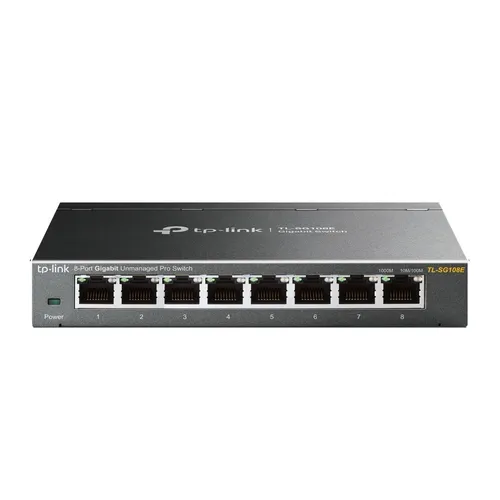 TP-Link JetStream TL-SG108E Easy Smart Switch, 8-Port - Netzwerk-Switch mit 8 Gigabit-Ports, Plug-and-Play, energiesparend und robustem Metallgehäuse. Ideal für zuverlässige Netzwerkmanagement-Lösungen.