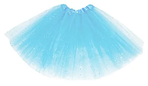 Das Kostümland Glitzer Petticoat 40 cm - Hellblau