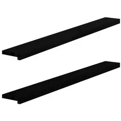 vidaXL Fensterbank 2 Stk. Dunkelbraun 140x15x2 cm von vidaXL