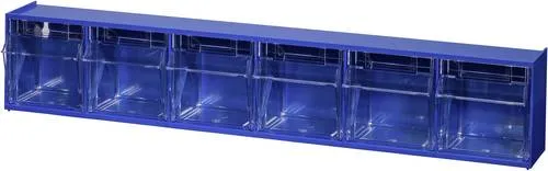 Allit 464440 Klappkasten-Magazin VarioPlus ProFlip 6 (B x H x T) 600 x 115 x 95mm Blau, Transparent 1St.