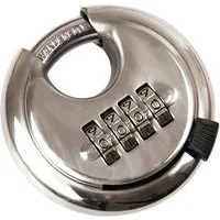 HMF 3502-09 Vorhängeschloss 4er Zahlenkombination 70 x 70 x 24 mm