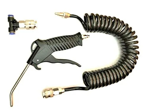 Produktbild Druckluftpistole 5 m Spiralschlauch T-Stück Ausblaspistole Luftpistole LKW