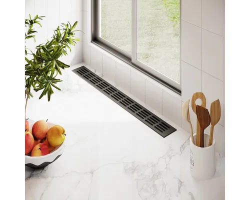 MS Beschläge Lüftungsgitter 60mm Alu Stegblech Anthrazit RAL7016 Türgitter