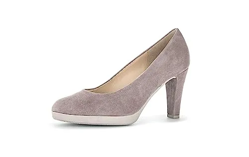 Gabor Pumps 1.290.13 - Elegante Damen Pumps aus Rauleder in Rot - Damen Pumps aus Rauleder, altrosé, mit bequemen Pfennigabsätzen für einen eleganten Auftritt und endlos lange Beine. Ideal für Abendkleider oder lässige Looks.