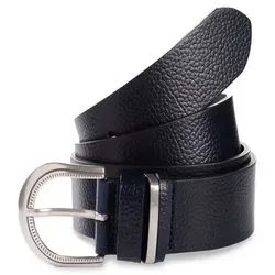 TOM TAILOR Ledergürtel Belts TTSANDRA Ledergürtel mit abgerundeter Dornschließe grau 90