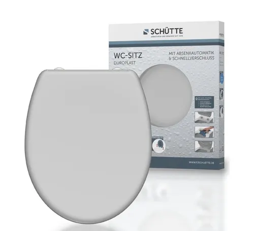 SCHÜTTE Duroplast WC-Sitz GREY mit Absenkautomatik