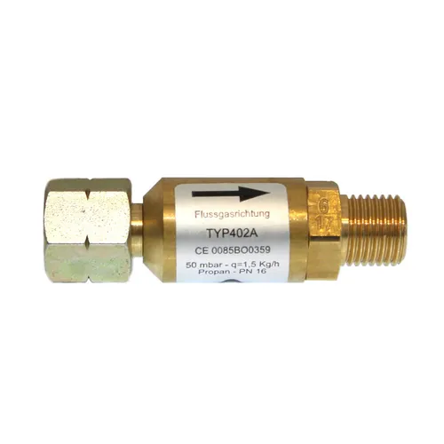 Sicherungseinrichtung für Gasgrill 50mbar 1/4″ Zoll Gaskocher Gasherd Propangas