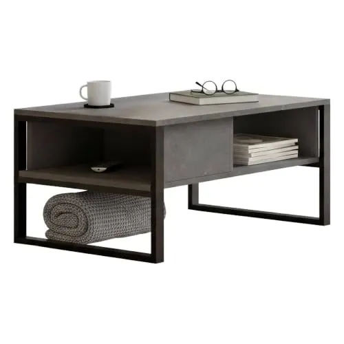 Dmora Couchtisch Astraia 100x60 cm Silber