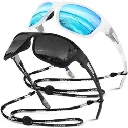 Sonnenbrille Herren Polarisiert UV400 Sportbrille für Damen und Herren - Polarisierte Sportbrille für optimale Sicht und UV400-Schutz. Ideal für Outdoor-Aktivitäten, leicht und bruchsicher für maximalen Komfort. Inklusive praktischer Zubehörteile für den perfekten Einsatz.