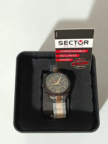 SECTOR 240 – Herrenuhr Stahl Schwarz / Gold Pink Chronograph