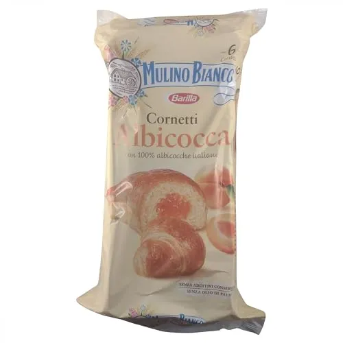 Mulino Bianco | Italian Biscuits | Mulino Bianco Apricot Pastry | Cornetto | 10.58 Ounce Total Weight