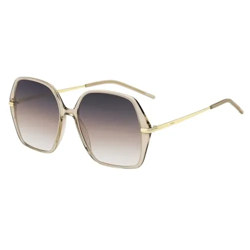 HUGO BOSS BOSS 1660/S Sonnenbrille - Elegante Damen-Sonnenbrille in Beige Gold mit Grau-Braun-Doubleshade, ideal für stilbewusste Frauen, die UV-Schutz und modisches Design vereinen möchten.