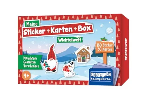 Meine Sticker + Karten + Box - Wichtelwelt: Mitnehmen, gestalten, verschenken (KARTOLINO Kinderspaßkarten: Meine Sticker+Karten+Box)