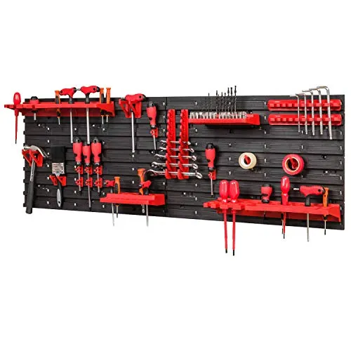 PAFEN Lagersystem 1152x390mm Stapelboxen Wandregal Schüttenregal 20 Halterungen Werkzeug