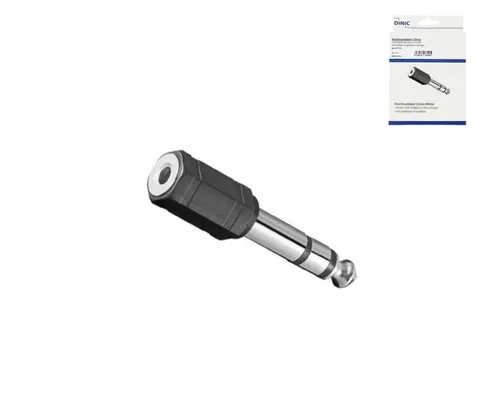 DINIC Audioadapter 6,35mm Stereo Stecker auf 3,5mm Buchse, schwarz #1906845