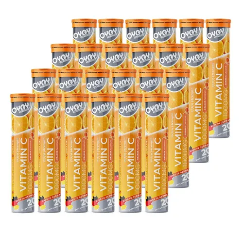 EVÄM EVÄM Premium Vitamin C 1000 mg Brausetabletten mit Orangengeschmack Brausentabletten, Set aus Röhrchen à 20,00 St., 1968 g 96000 ml, Inhalt in ml ist die Gesamtmenge aufgelöst nach Dosierungsempfehlung